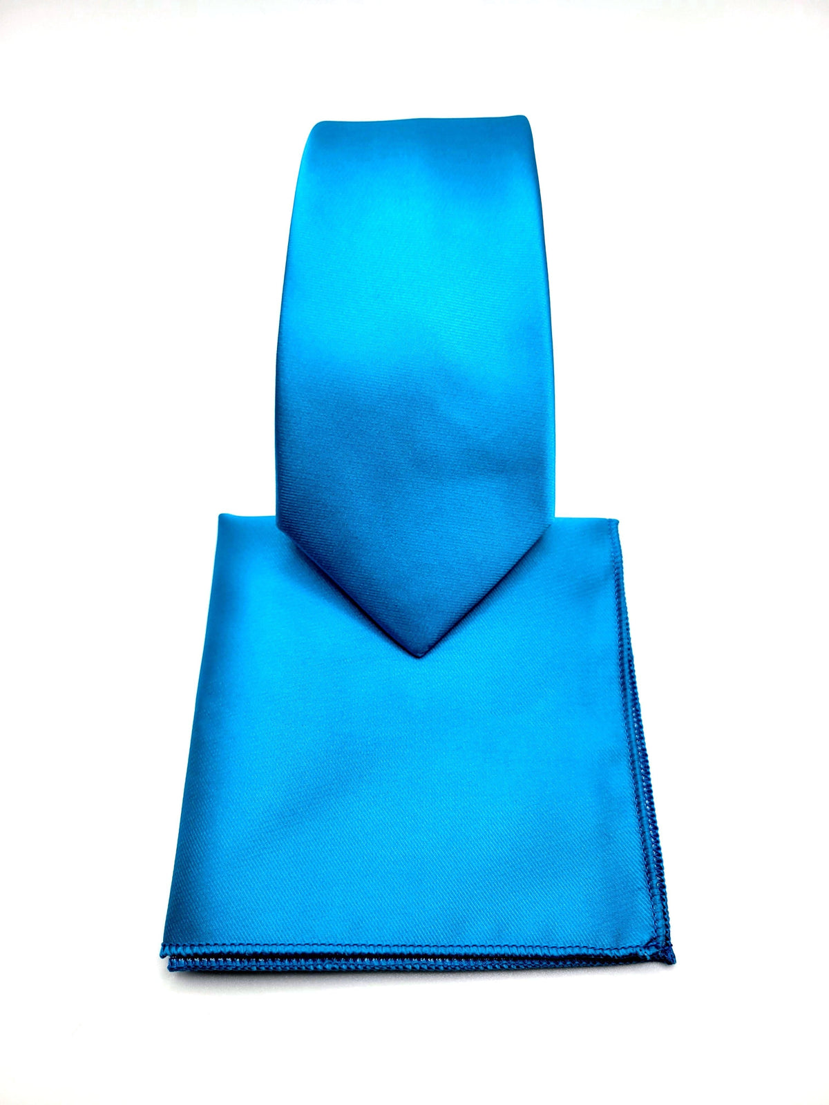 Teal Reef Necktie and Pocket Square - The Upscale Banker